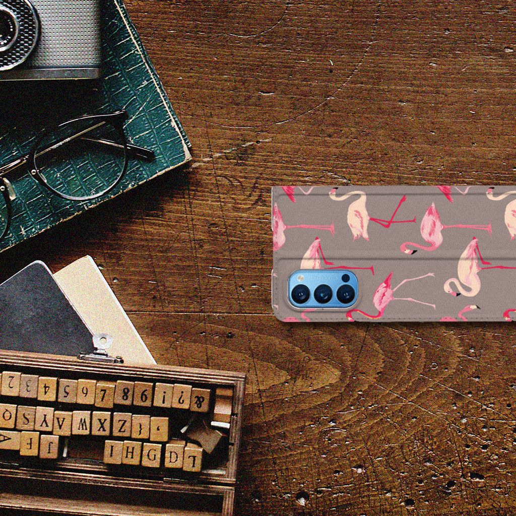 OPPO Reno4 Pro 5G Hoesje maken Flamingo - B2C Telecom