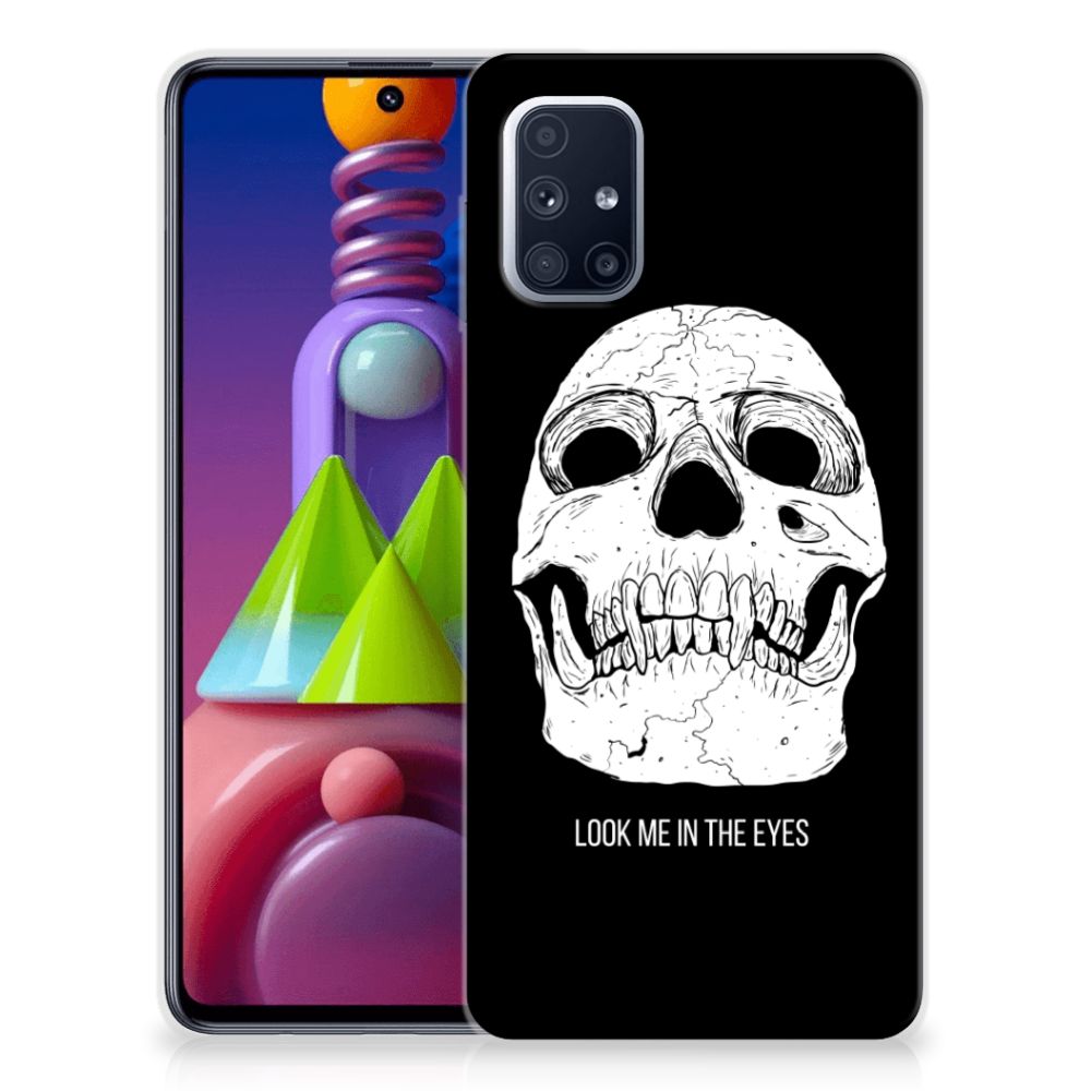 Silicone Back Case Samsung Galaxy M51 Skull Eyes