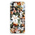 TPU Case voor Samsung Galaxy A14 5G Dark Flowers met kleurrijk bloemen ontwerp op een transparante achtergrond.