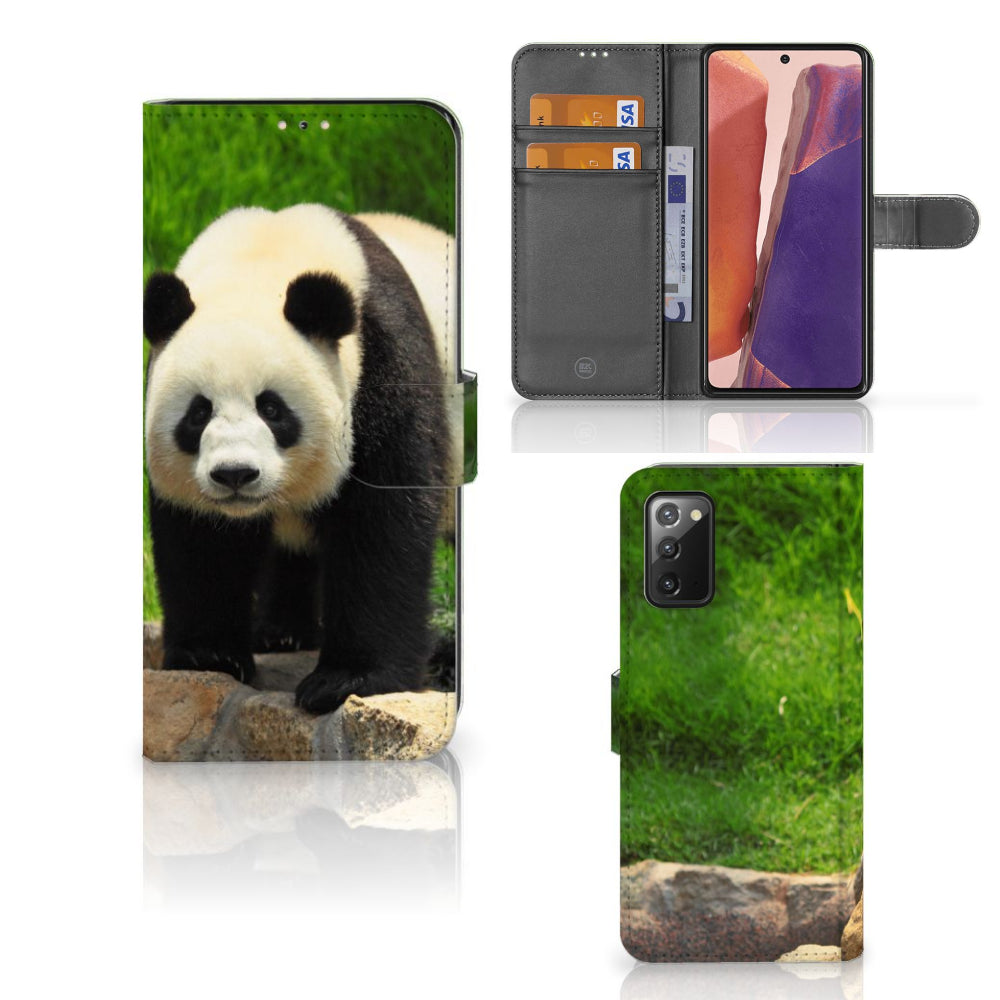 Samsung Galaxy Note 20 Telefoonhoesje met Pasjes Panda