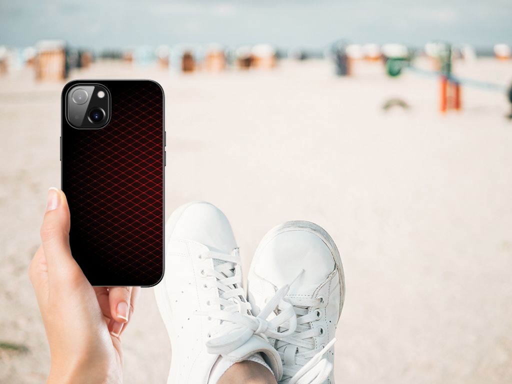 Apple iPhone 13 Back Case Geruit Rood B2C Telecom