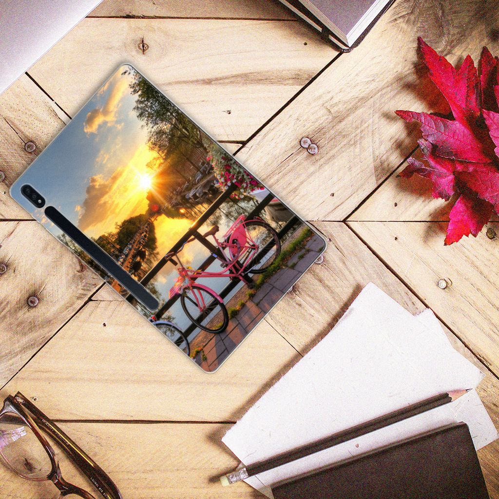Samsung Galaxy Tab S7 Plus | S8 Plus Hip Hoesje Amsterdamse Grachten - B2C Telecom