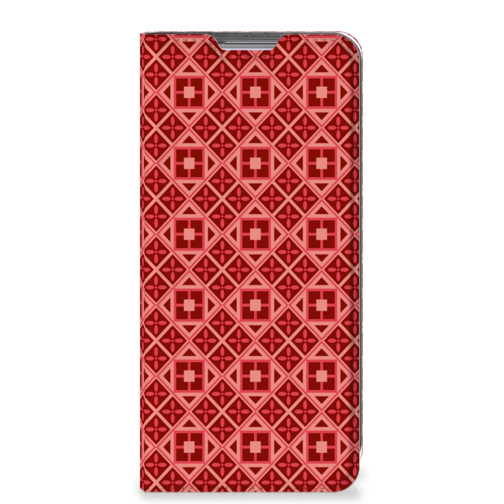 Xiaomi 12 | 12X Hoesje met Magneet Batik Rood - B2C Telecom