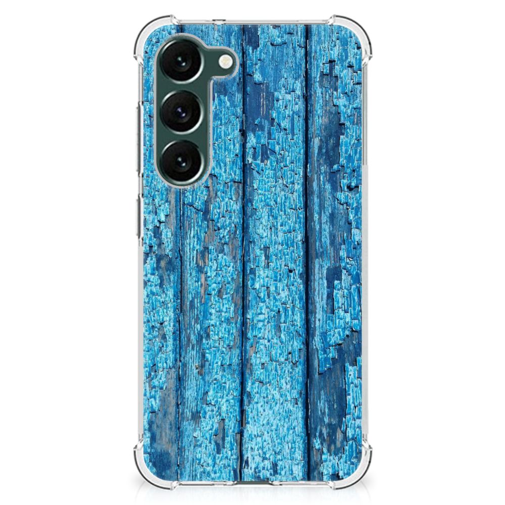 Samsung Galaxy S23 Plus Stevig Telefoonhoesje Wood Blue B2C Telecom