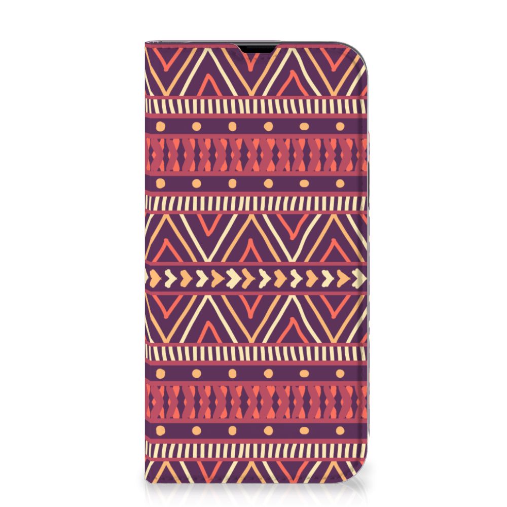 iPhone 13 Pro Max Hoesje met Magneet Aztec Paars - B2C Telecom