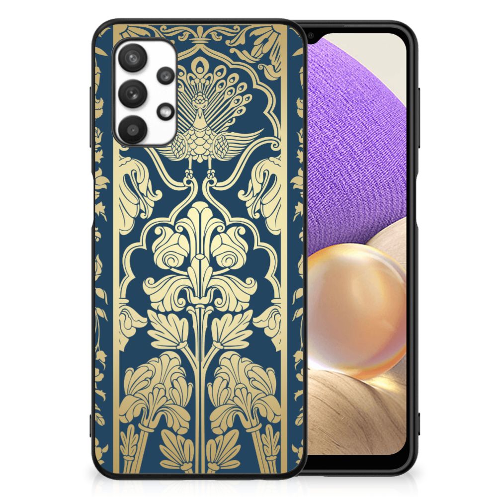 Samsung Galaxy A32 5G Bloemen Hoesje Beige Flowers