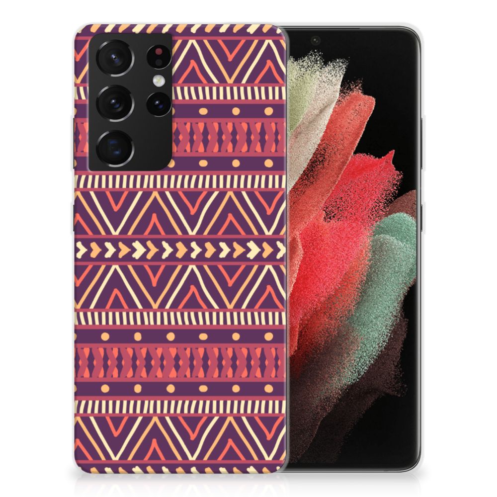Samsung Galaxy S21 Ultra TPU bumper Aztec Paars B2C Telecom