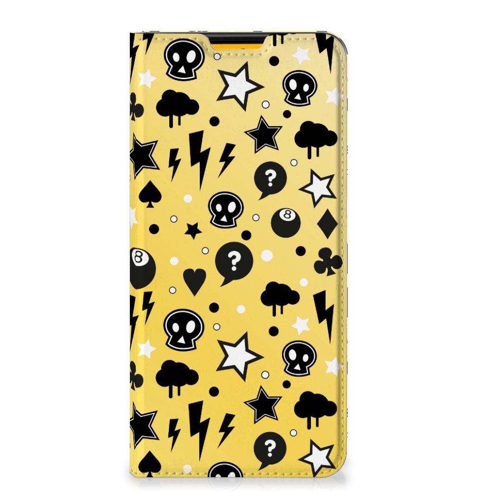 Mobiel BookCase Samsung Galaxy M52 Punk Geel - B2C Telecom