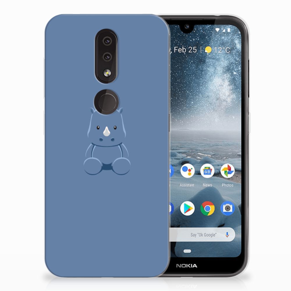 Nokia 4.2 Telefoonhoesje met Naam Baby Rhino