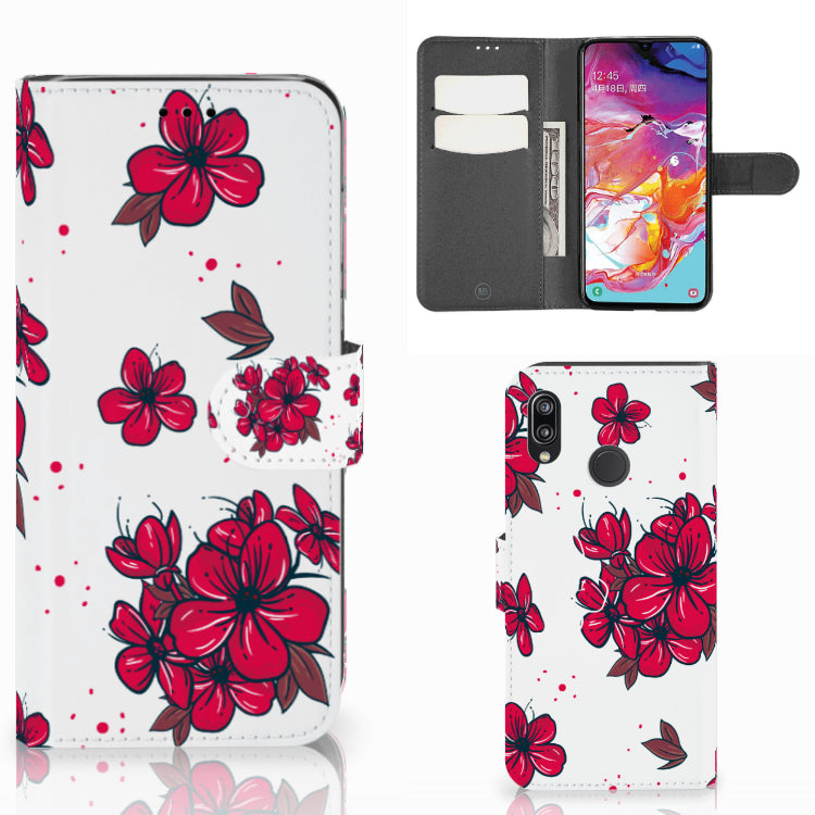Samsung Galaxy A70 Hoesje Blossom Red