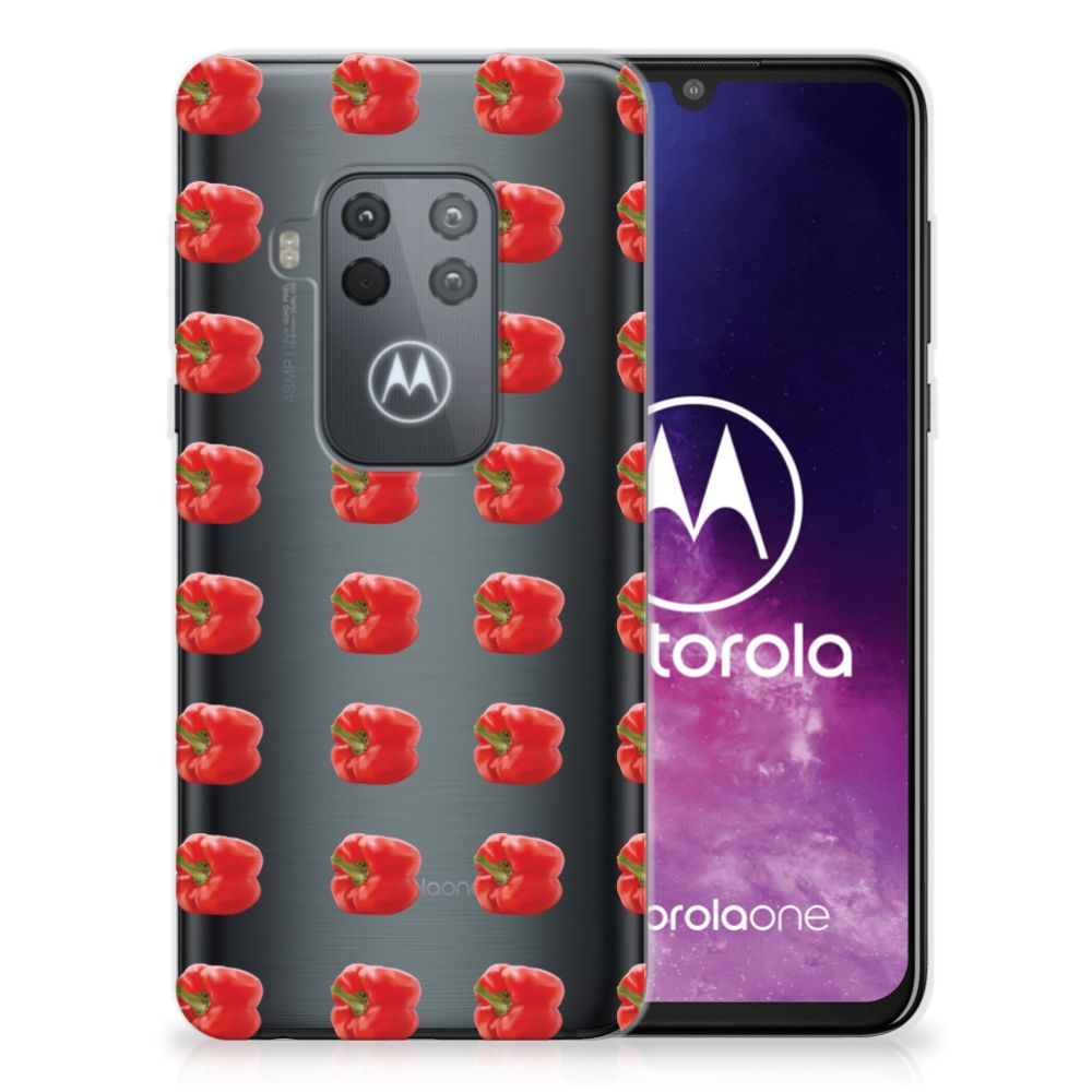 Motorola One Zoom Siliconen Case Paprika Red