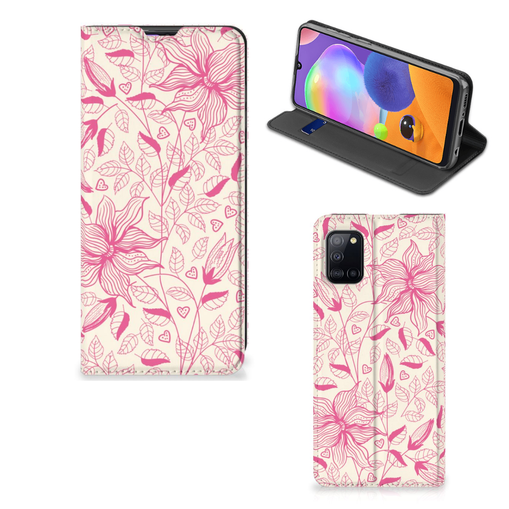 Samsung Galaxy A31 Smart Cover Pink Flowers - B2C Telecom