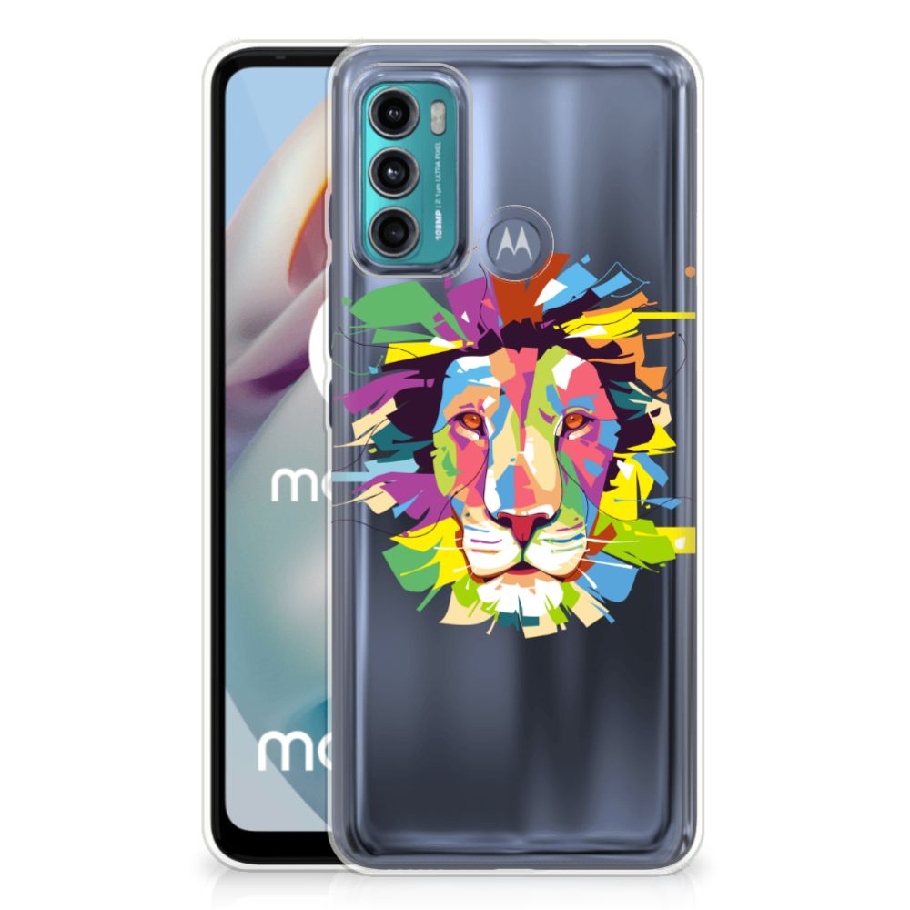 Motorola Moto G60 Telefoonhoesje met Naam Lion Color B2C Telecom