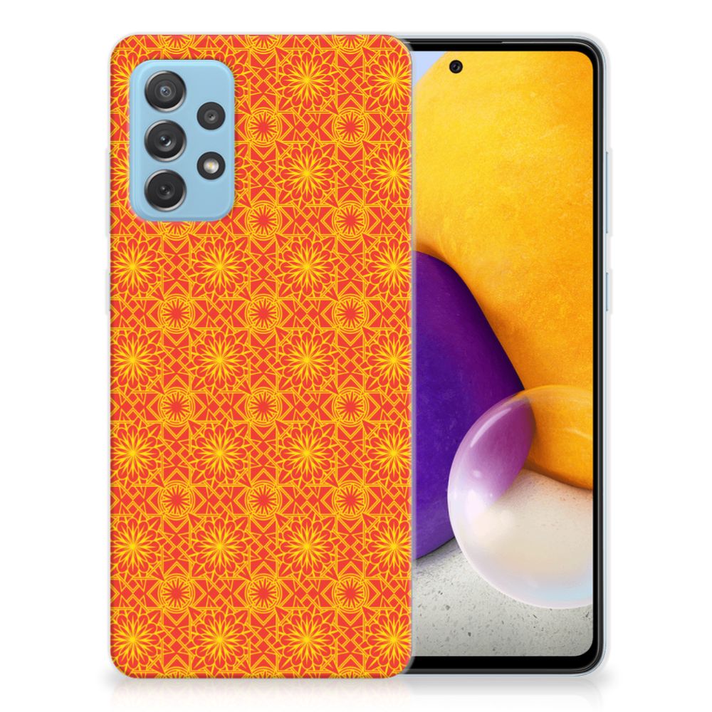 Samsung Galaxy A72 TPU bumper Batik Oranje