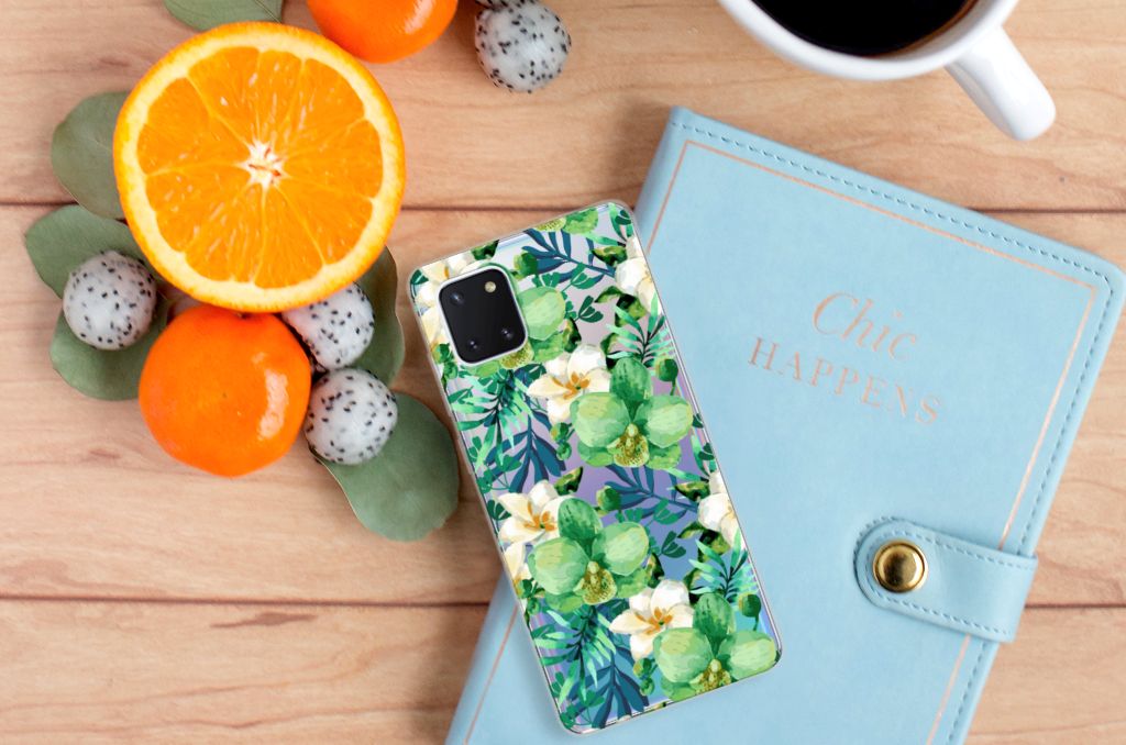 Samsung Galaxy Note 10 Lite TPU Case Orchidee Groen