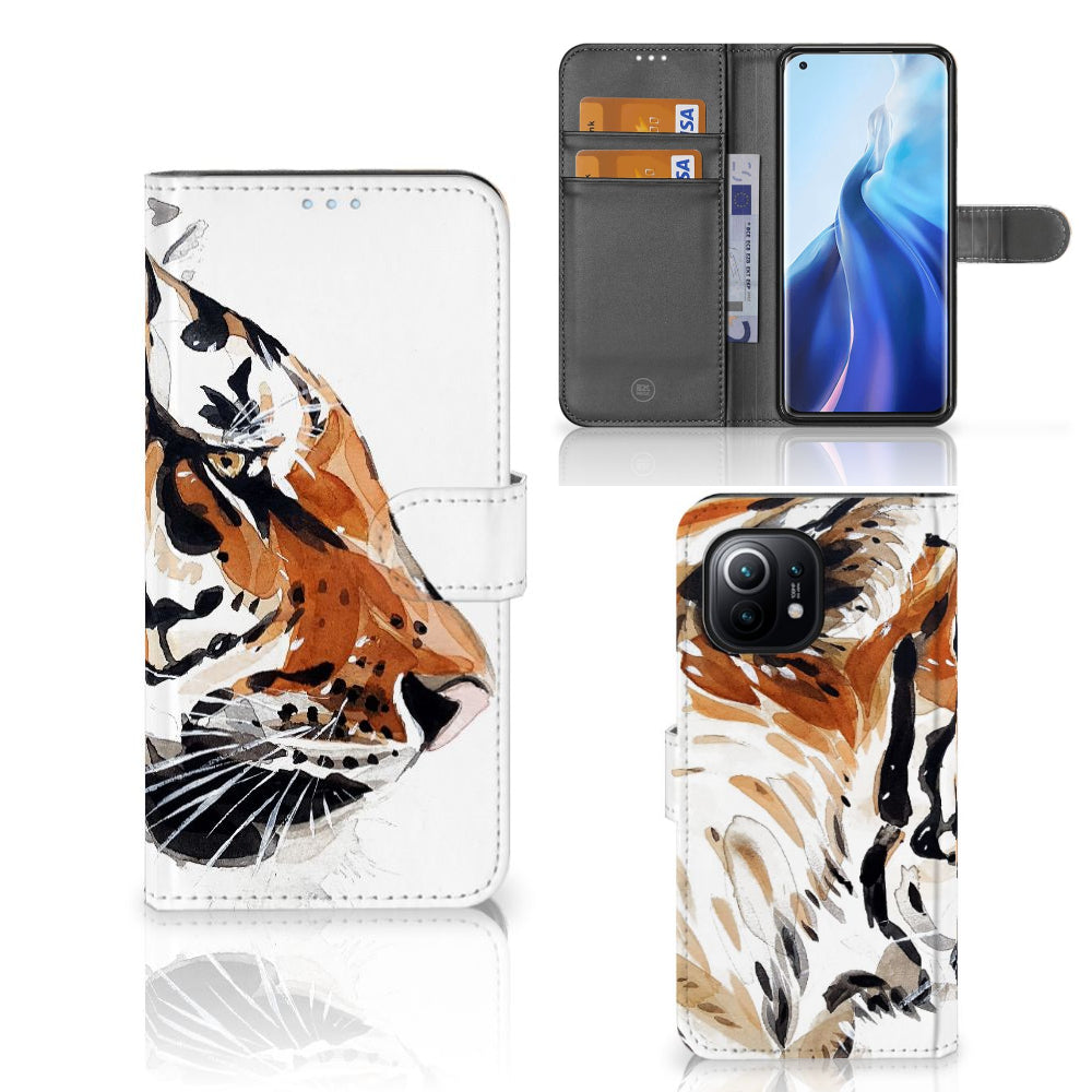 Hoesje Xiaomi Mi 11 Watercolor Tiger