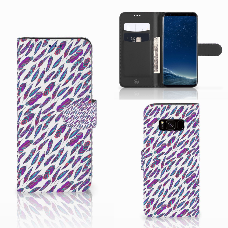 Samsung Galaxy S8 Telefoon Hoesje Feathers Color