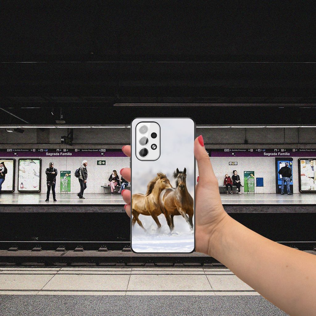 Samsung Galaxy A53 Dierenprint Telefoonhoesje Paarden B2C Telecom