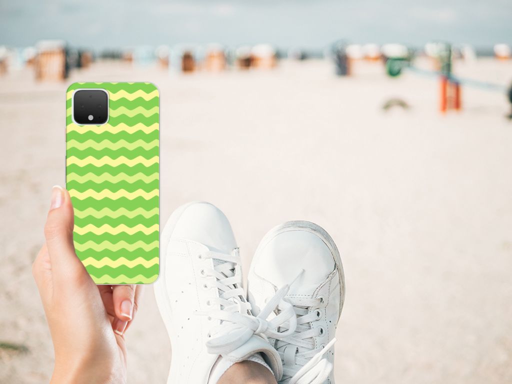 Google Pixel 4 TPU bumper Waves Green B2C Telecom