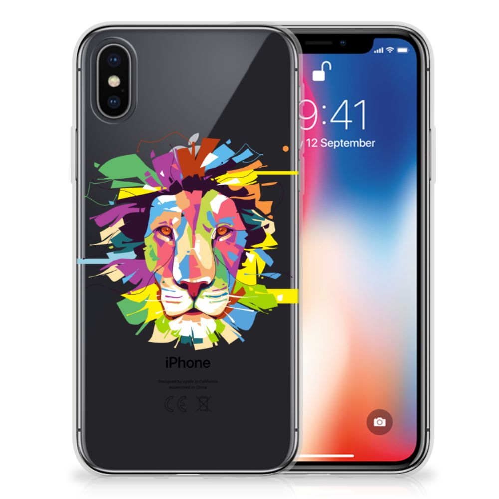 Apple iPhone X | Xs Telefoonhoesje met Naam Lion Color