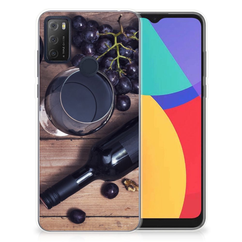 Alcatel 1S (2021) Siliconen Case Wijn B2C Telecom