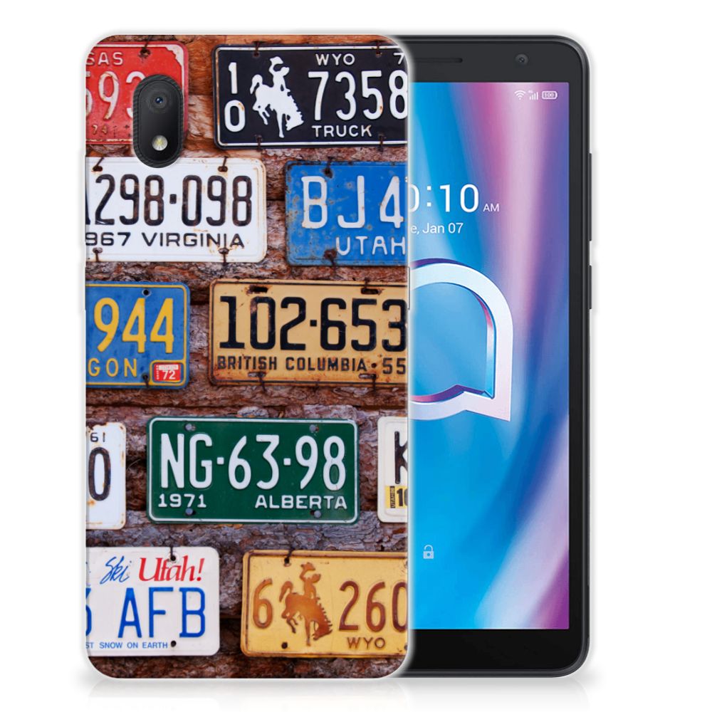 Alcatel 1B (2020) Siliconen Hoesje met foto Kentekenplaten B2C Telecom