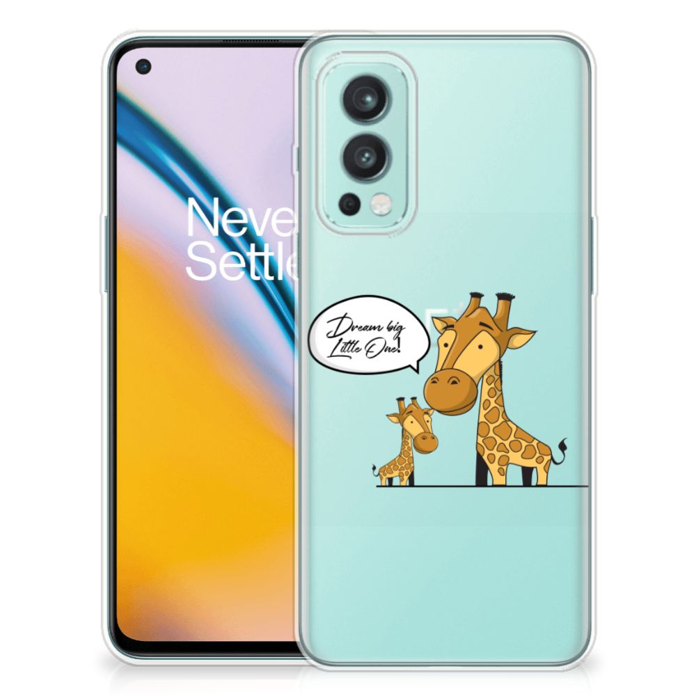 OnePlus Nord 2 5G Telefoonhoesje met Naam Giraffe