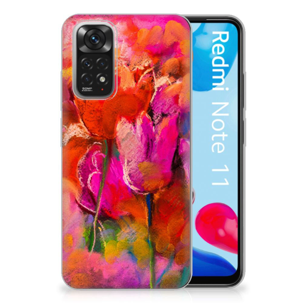 Hoesje maken Xiaomi Redmi 10 | Redmi Note 11 4G Tulips B2C Telecom