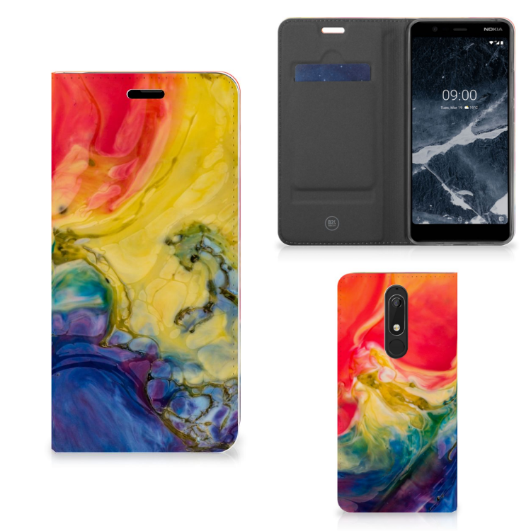 Bookcase Nokia 5.1 (2018) Watercolor Dark