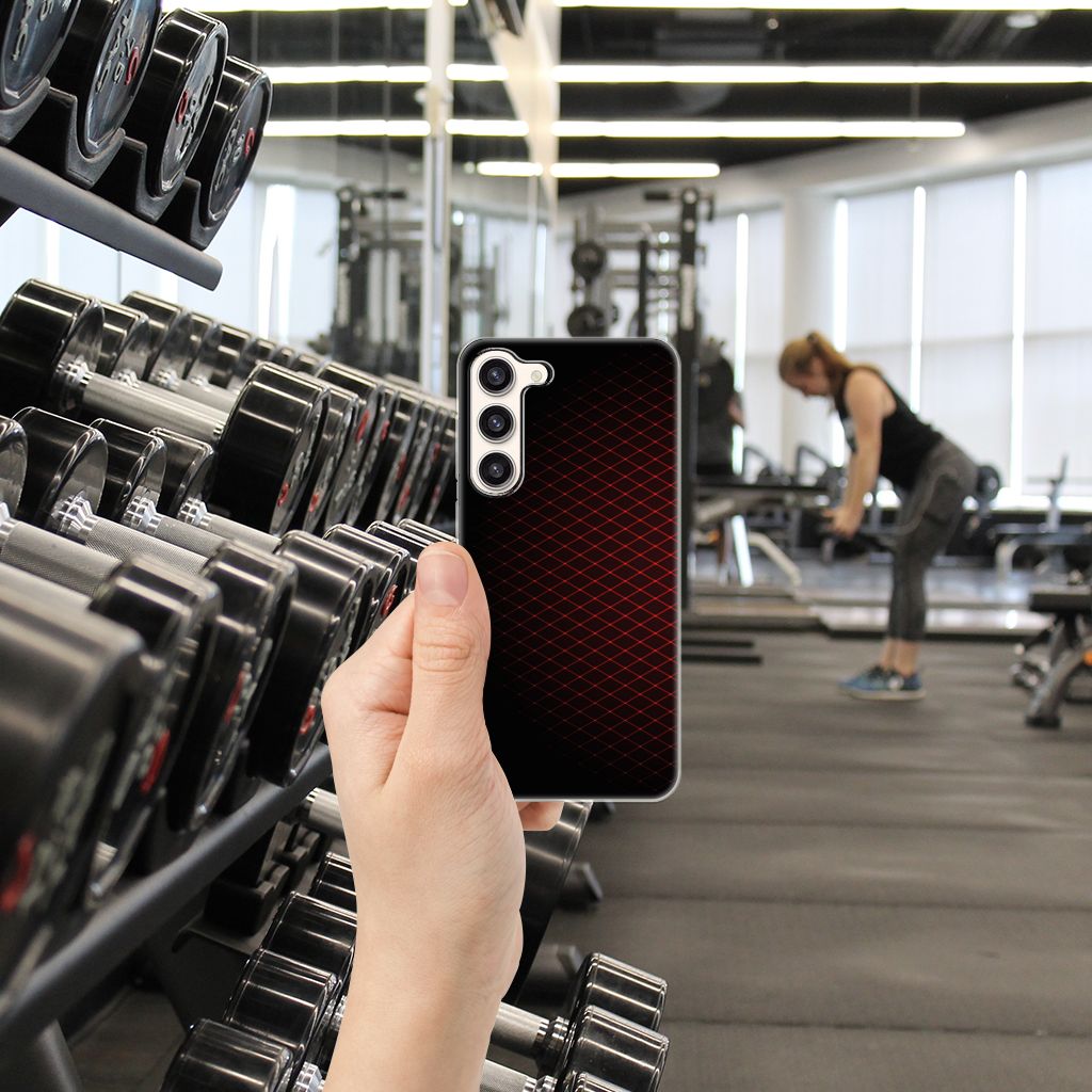 Samsung Galaxy S23 Plus TPU bumper Geruit Rood B2C Telecom