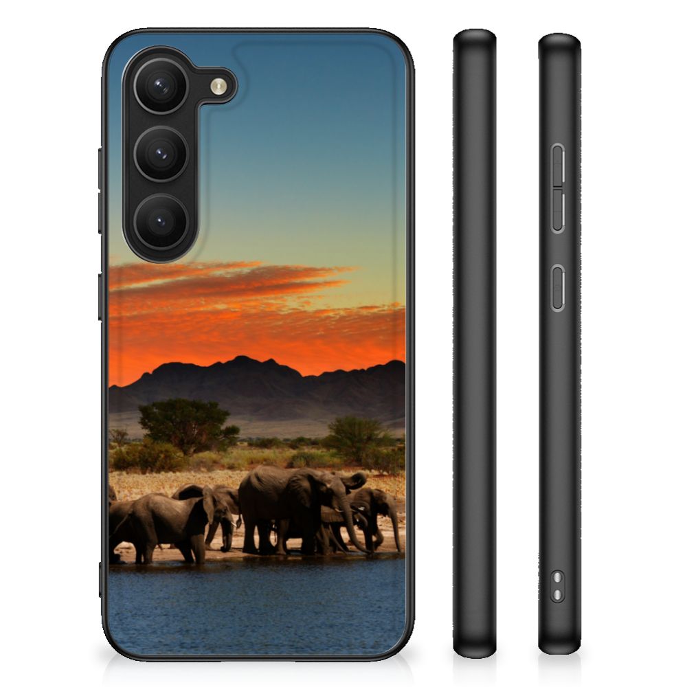 Samsung Galaxy S23 Dierenprint Telefoonhoesje Olifanten B2C Telecom