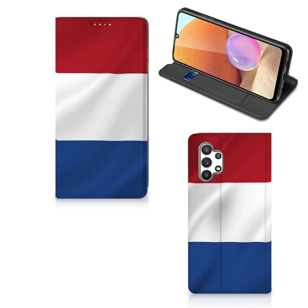 Samsung Galaxy A32 4G | A32 5G Enterprise Editie Standcase Nederlandse Vlag - B2C Telecom