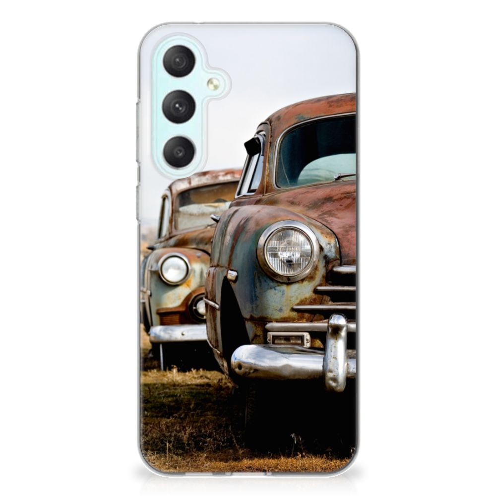 Samsung Galaxy S23 FE Siliconen Hoesje met foto Vintage Auto