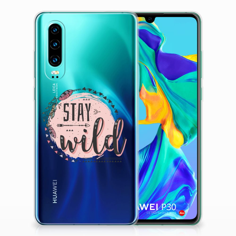 Huawei P30 Telefoonhoesje met Naam Boho Stay Wild