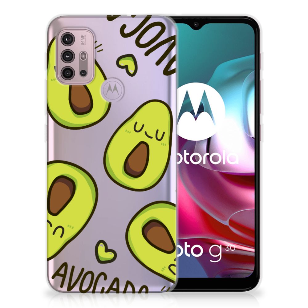 Motorola Moto G30 | G10 Telefoonhoesje met Naam Avocado Singing B2C Telecom
