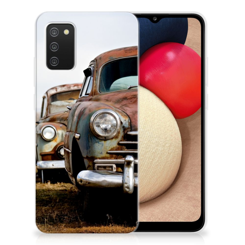 Samsung Galaxy A02s Siliconen Hoesje met foto Vintage Auto B2C Telecom