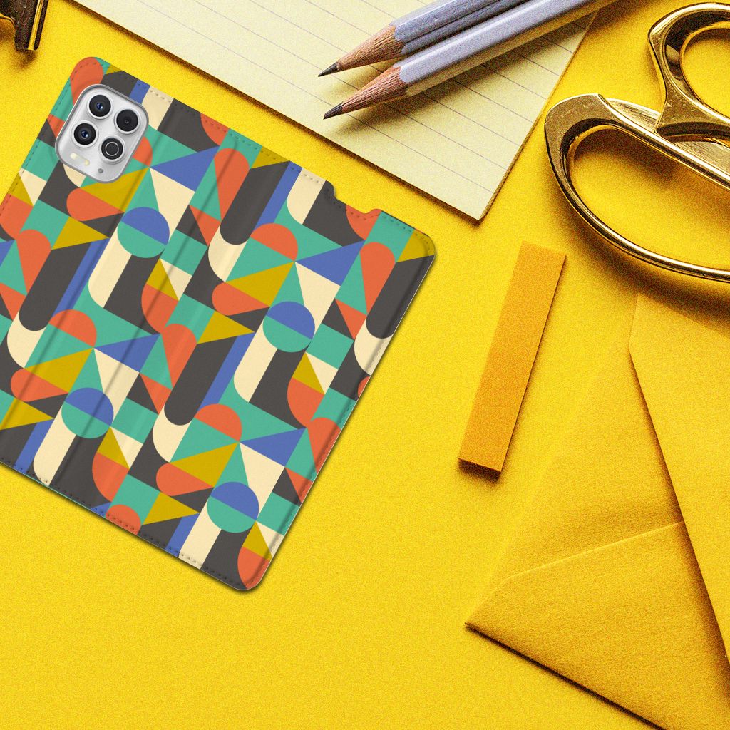 Motorola Moto G100 Hoesje met Magneet Funky Retro - B2C Telecom