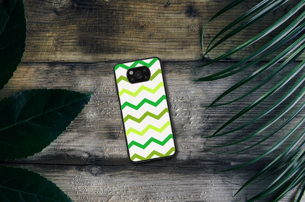 Xiaomi Poco X3 | X3 Pro Back Case Zigzag Groen B2C Telecom