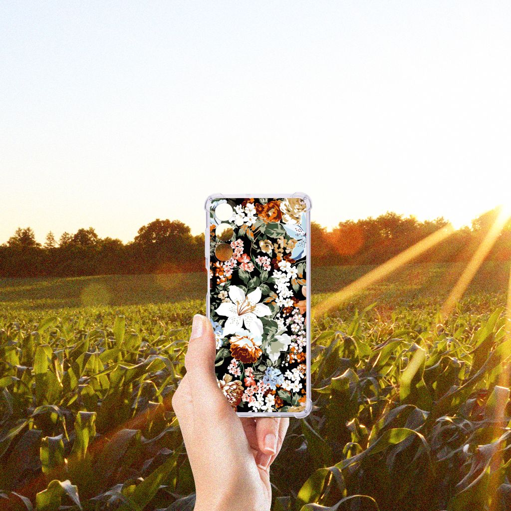 Case voor Samsung Galaxy M54 Dark Flowers B2C Telecom