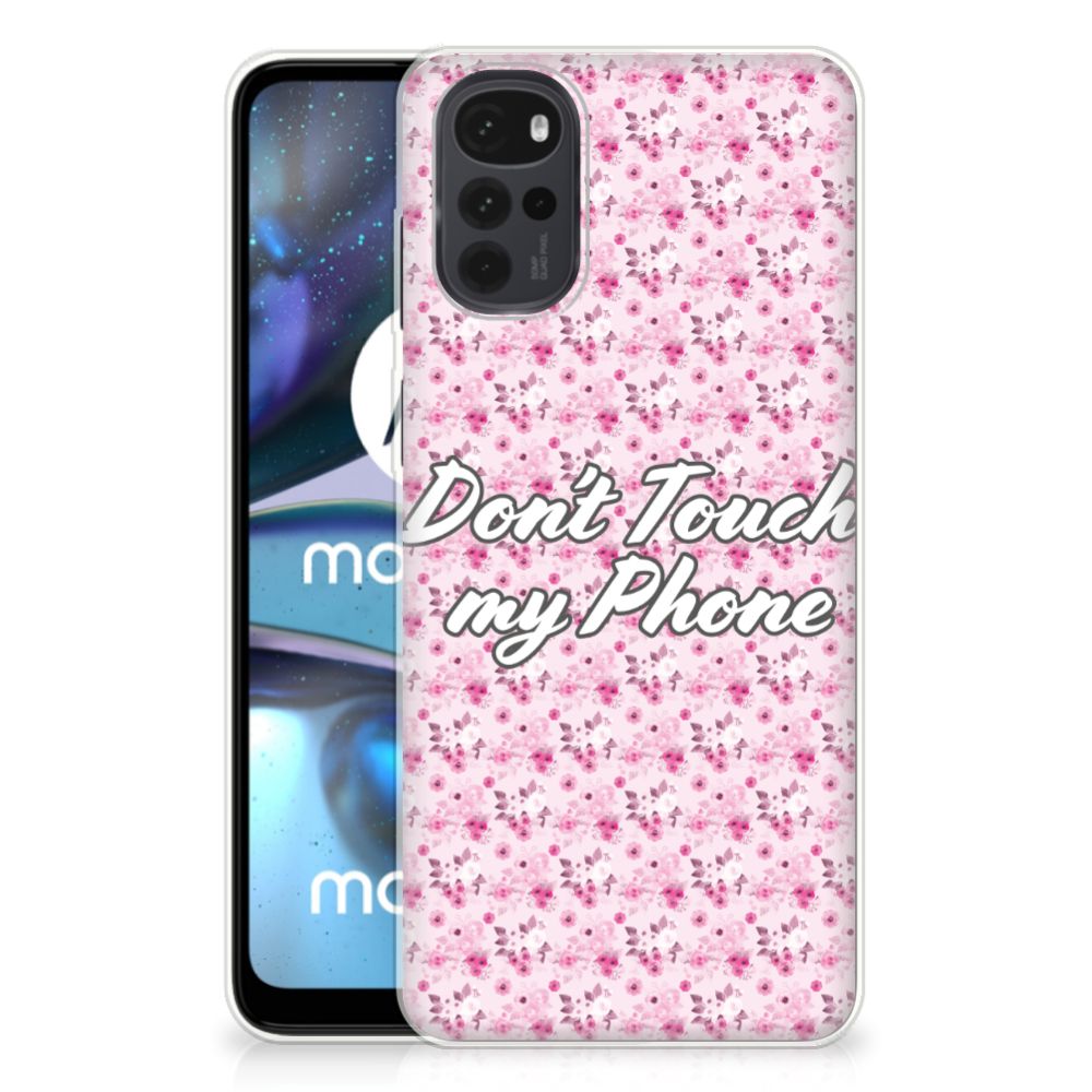 Motorola Moto G22 Silicone-hoesje Flowers Pink DTMP B2C Telecom