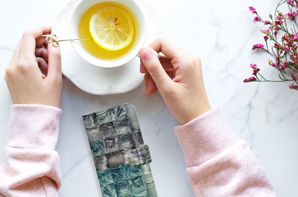 Wallet Case met Pasjes Samsung Galaxy S9 Plus Spijkerbroeken