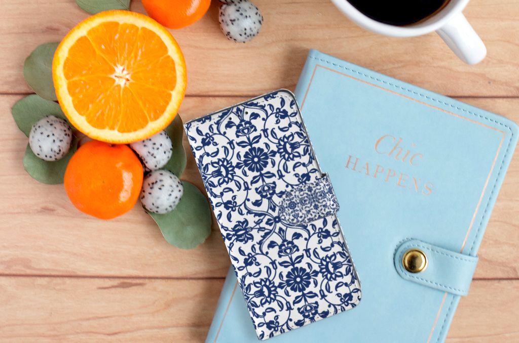 OPPO A91 | Reno3 Hoesje Flower Blue