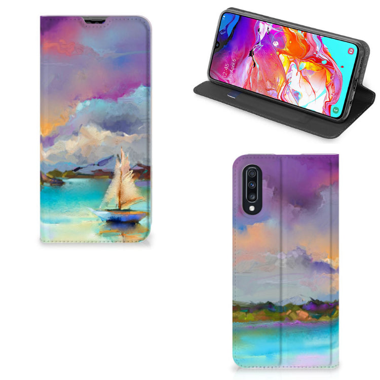 Bookcase Samsung Galaxy A70 Boat