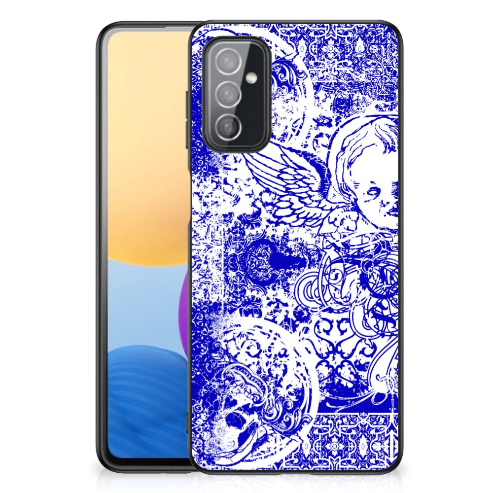 Telefoonhoesje Samsung Galaxy M52 Angel Skull Blauw