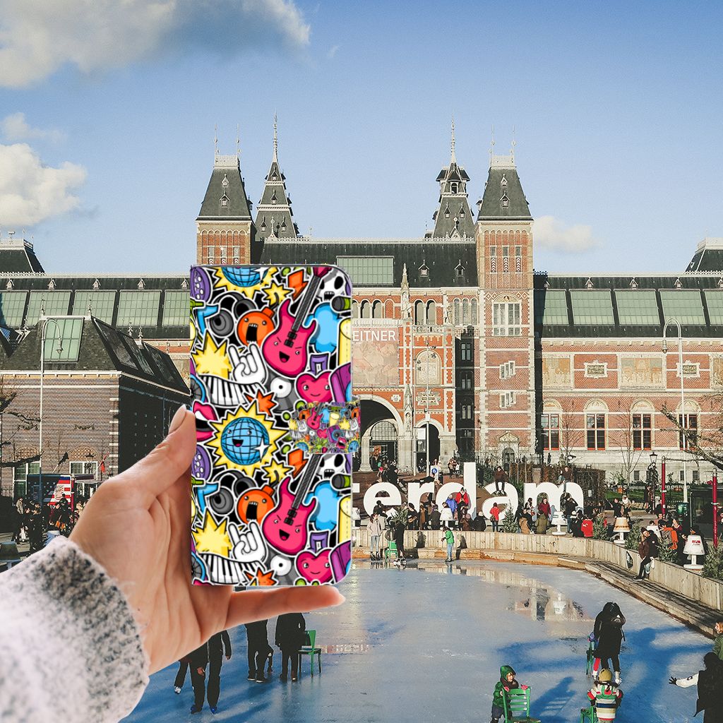 Apple iPhone 11 Pro Max Wallet Case met Pasjes Punk Rock