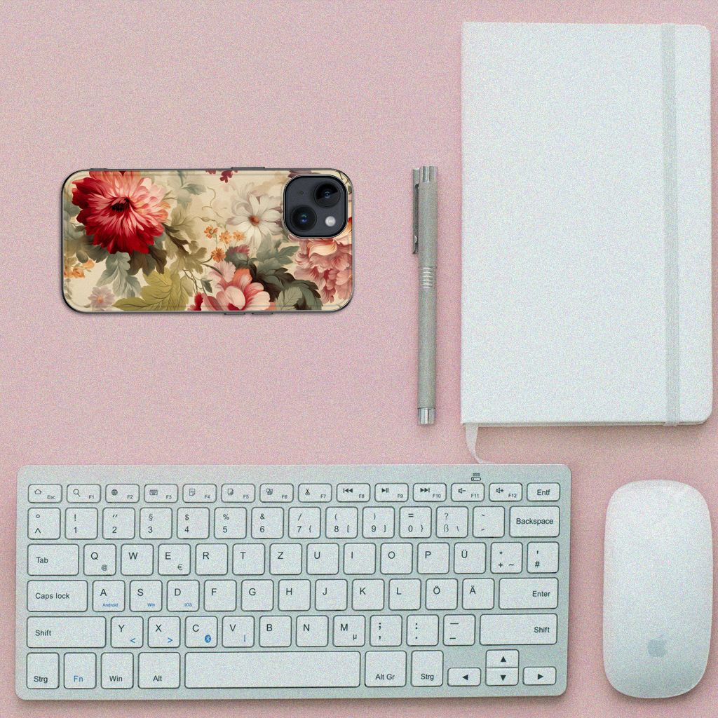 Bloemen Hoesje voor iPhone 15 Bloemen B2C Telecom