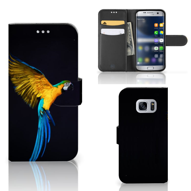 Samsung Galaxy S7 Telefoonhoesje met Pasjes Papegaai