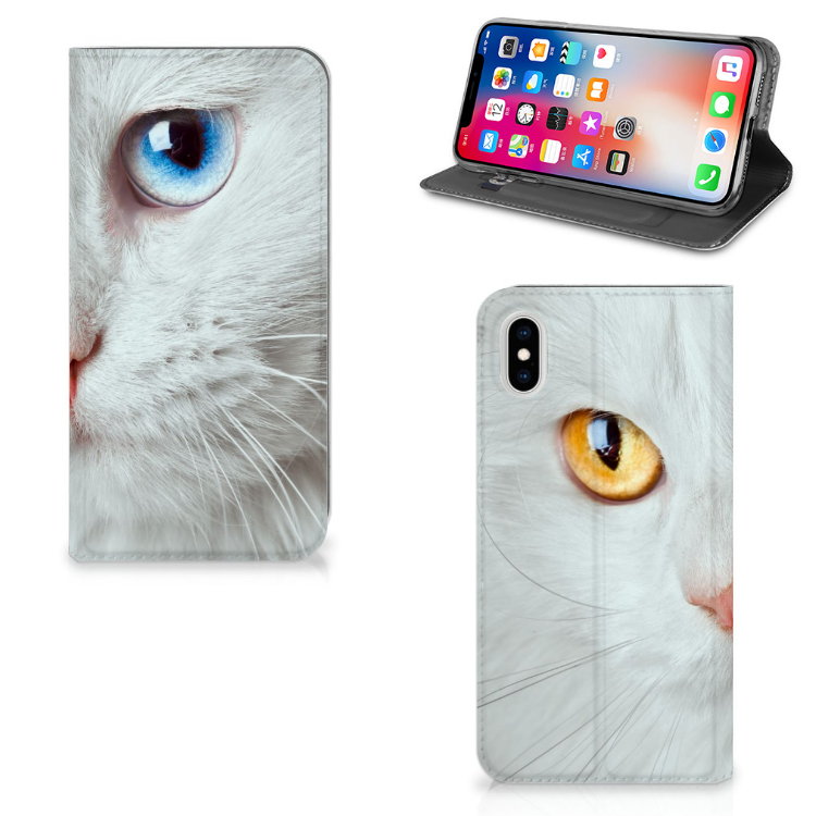 Apple iPhone Xs Max Hoesje maken Witte Kat