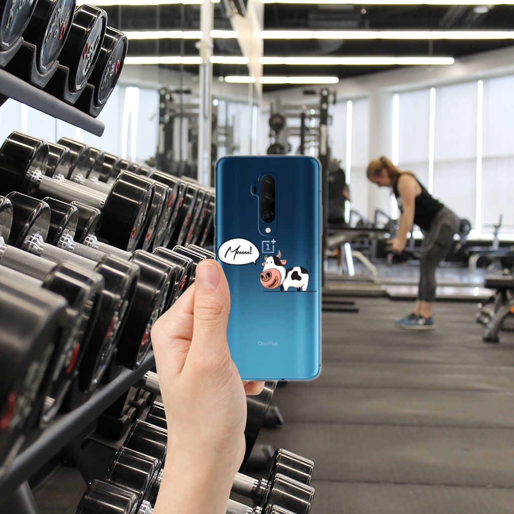OnePlus 7T Pro Telefoonhoesje met Naam Cow