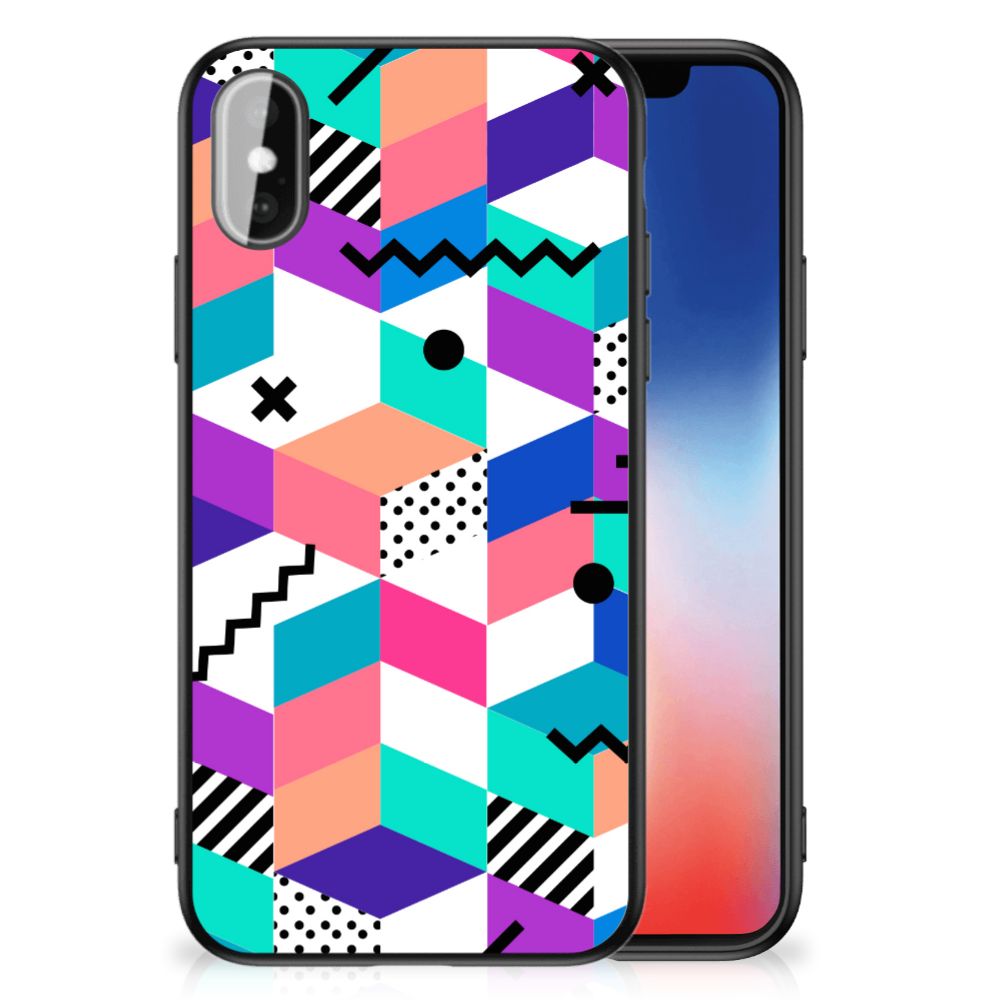 iPhone X | Xs Backcover Blokken Kleurrijk